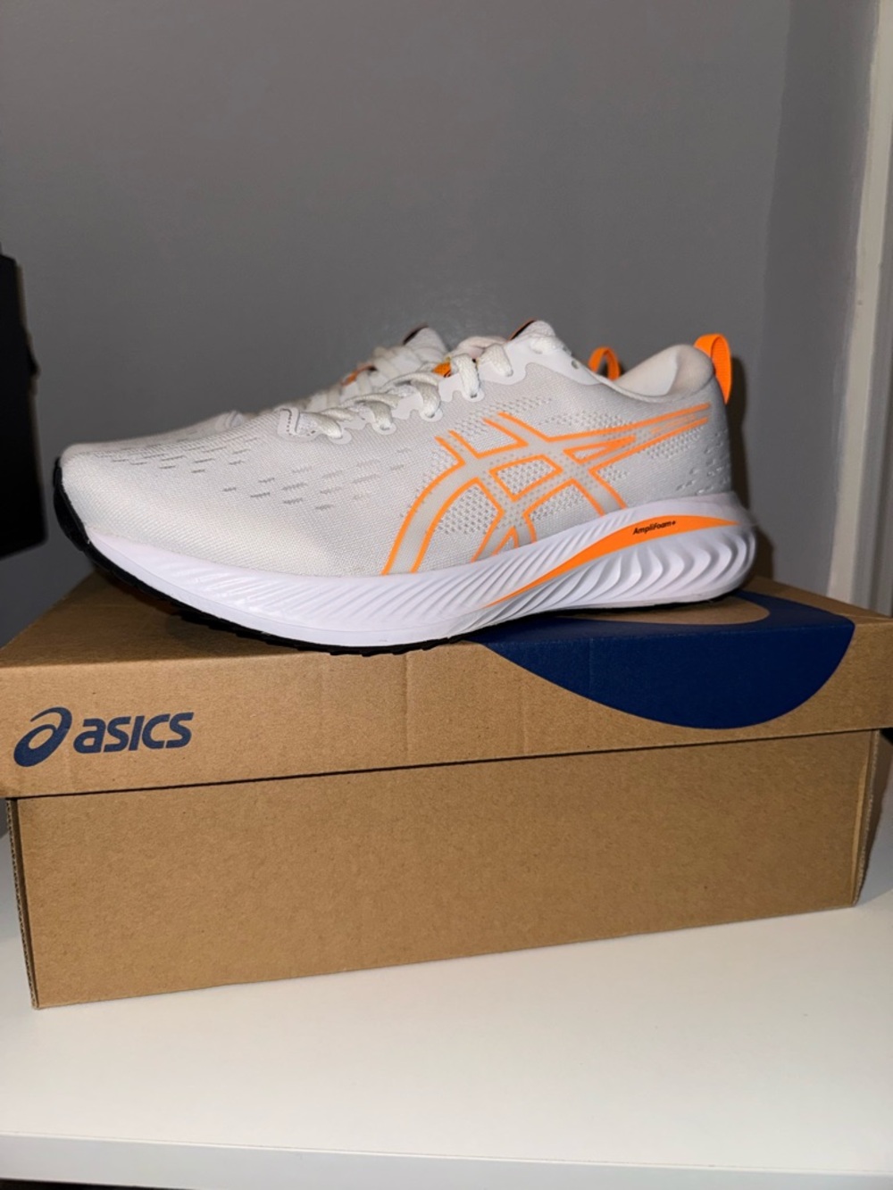 Asics White Sneakers with Bright Orange Accents - Picture 7 of 7